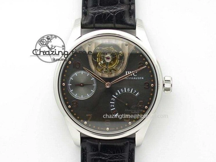 MIROTIME 0127 Effortless Portuguese IW544404 SS White Dial On Black Leather Strap A 7257